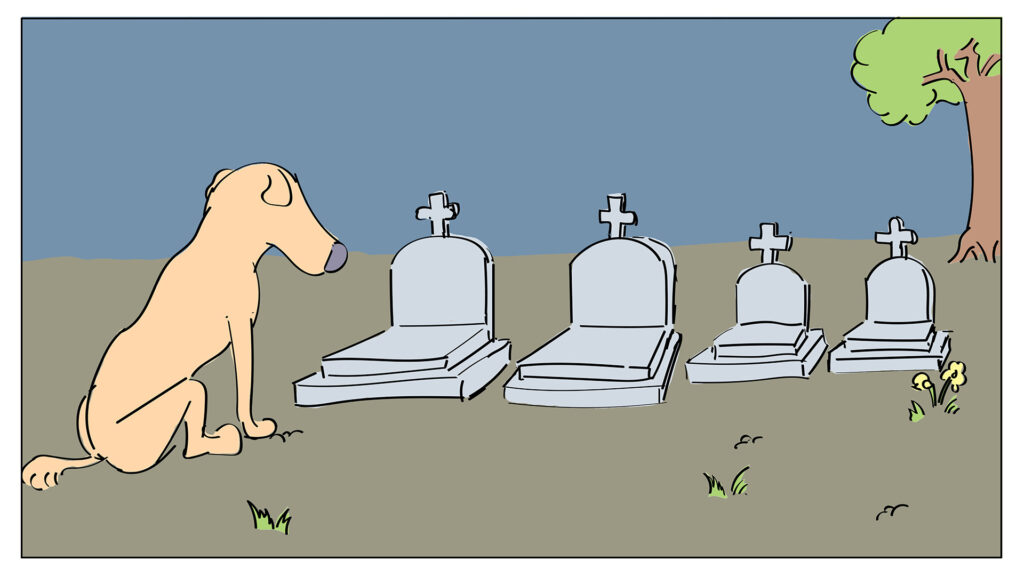 Tous les membres de la famille sont morts sauf le chien